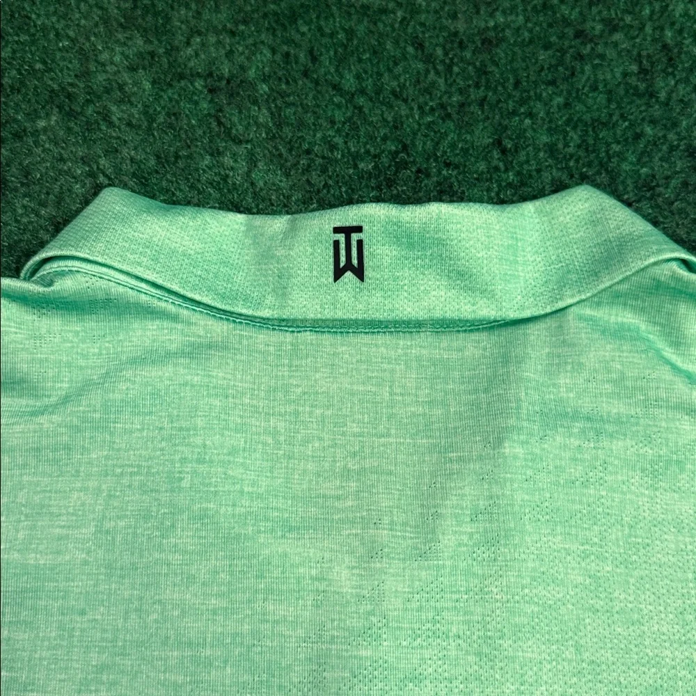 Tiger Woods Collection by Nike Mens Dri-Fit Polo (Lime Green/ Blue/ White) Sz XL - Picture 8 of 8